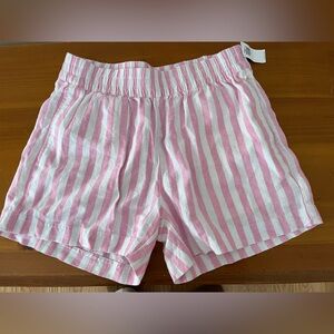 Old Navy NWT Pink and White Striped  Linen Shorts
